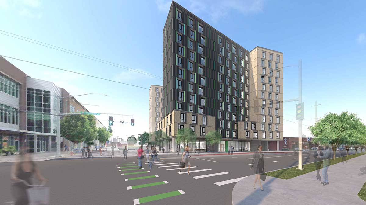 Conceptual rendering of plans for the Hollywood Transit Center as outlined on the page linked below.