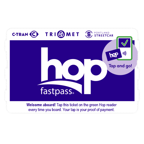 printed Paper Hop ticket