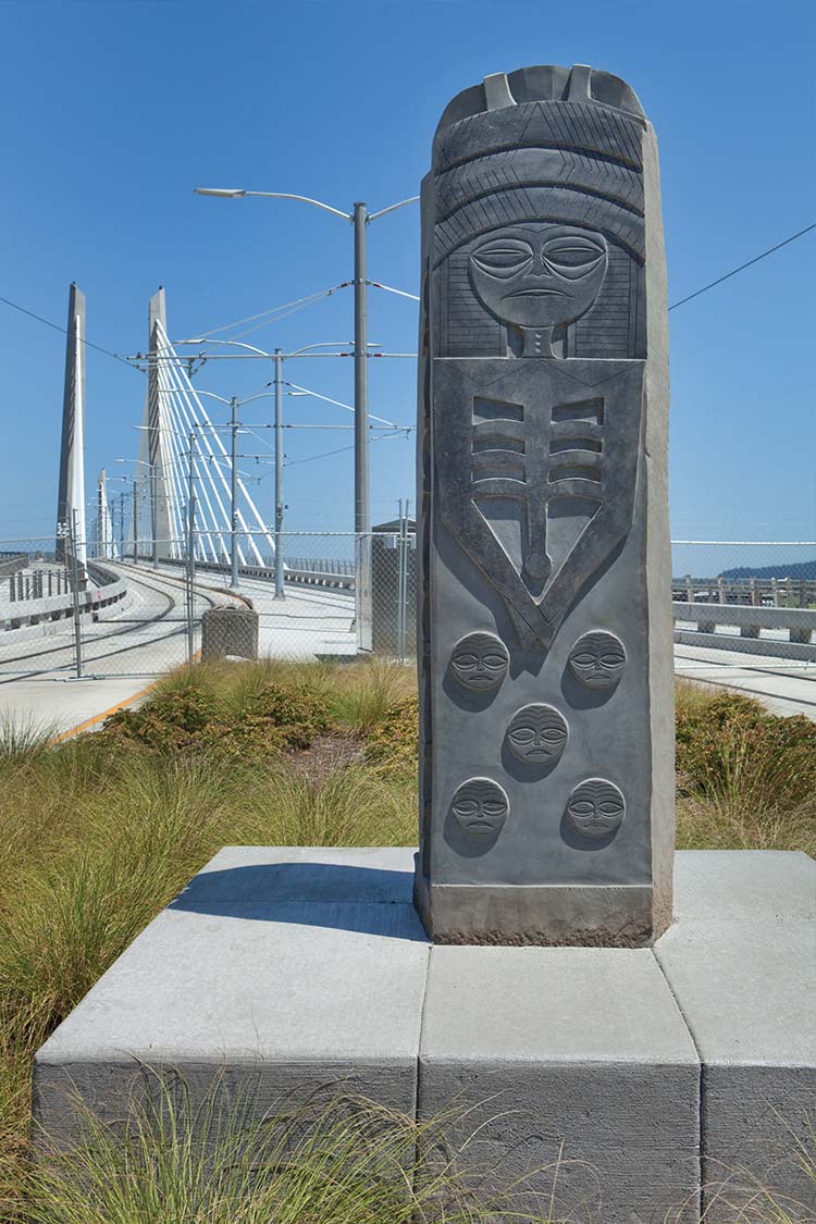 'We Have Always Lived Here' concrete carving