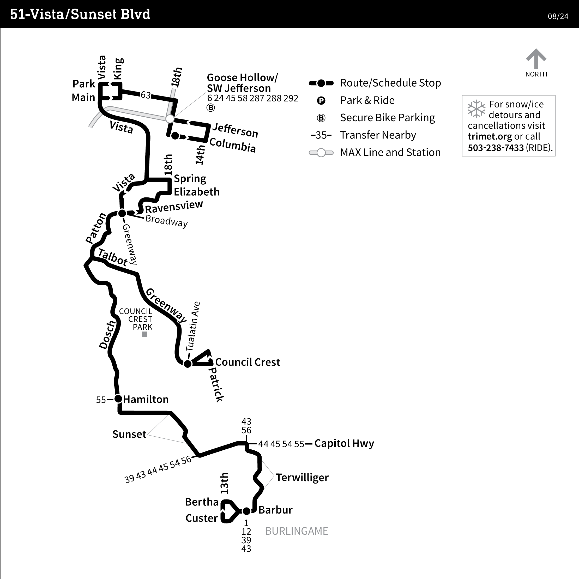 Bus Line 51 route map