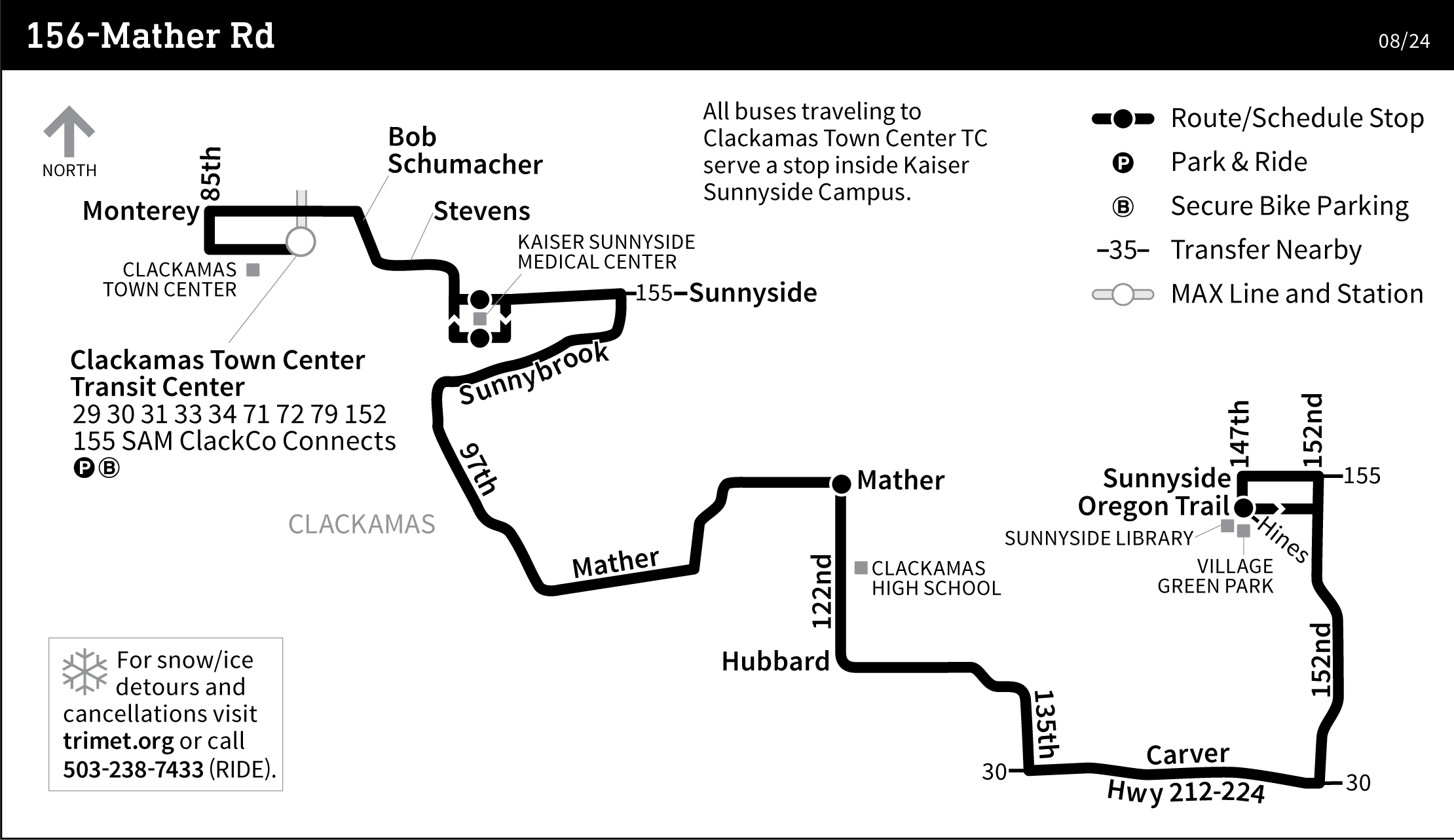 Bus Line 156 route map